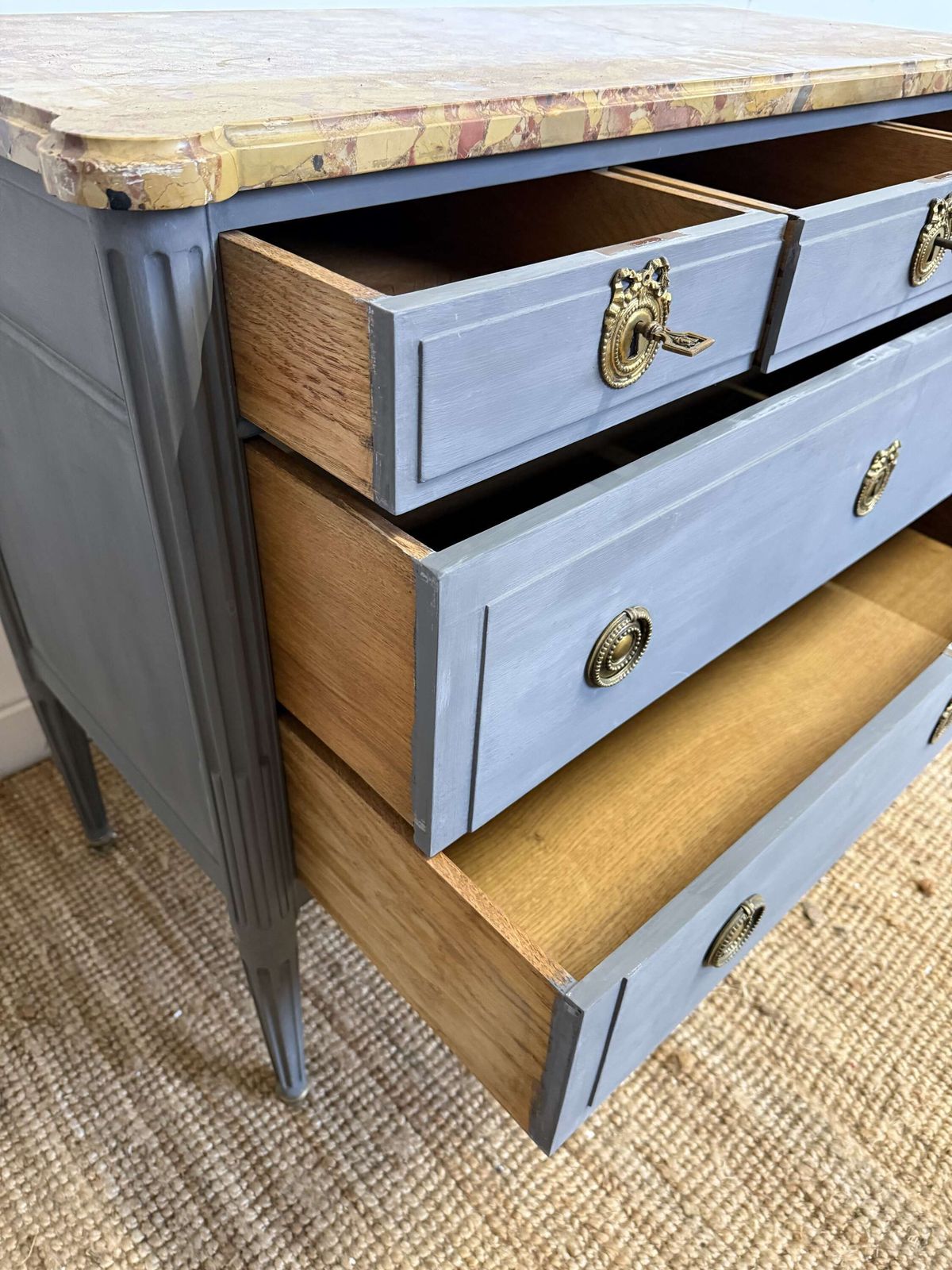 Furniture Louis XVI Style Painted Commode , Pale Grey photo