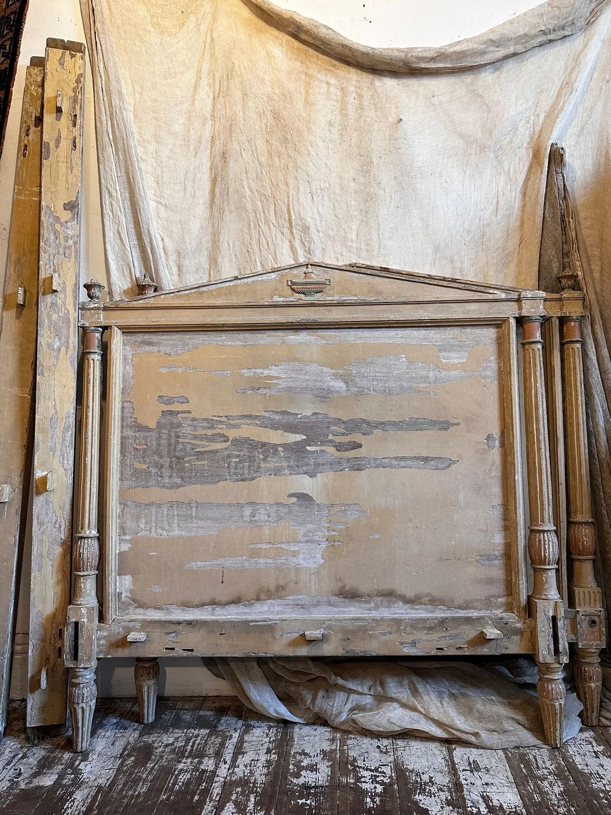 photo for sale French Empire Bed With Urn Detail, C1880