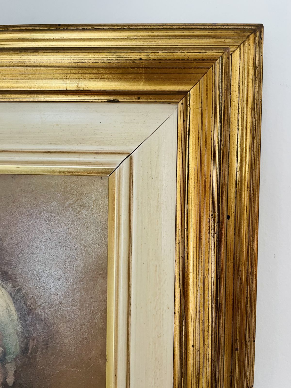 Vintage Oil Painting Of A Clown photo vintage