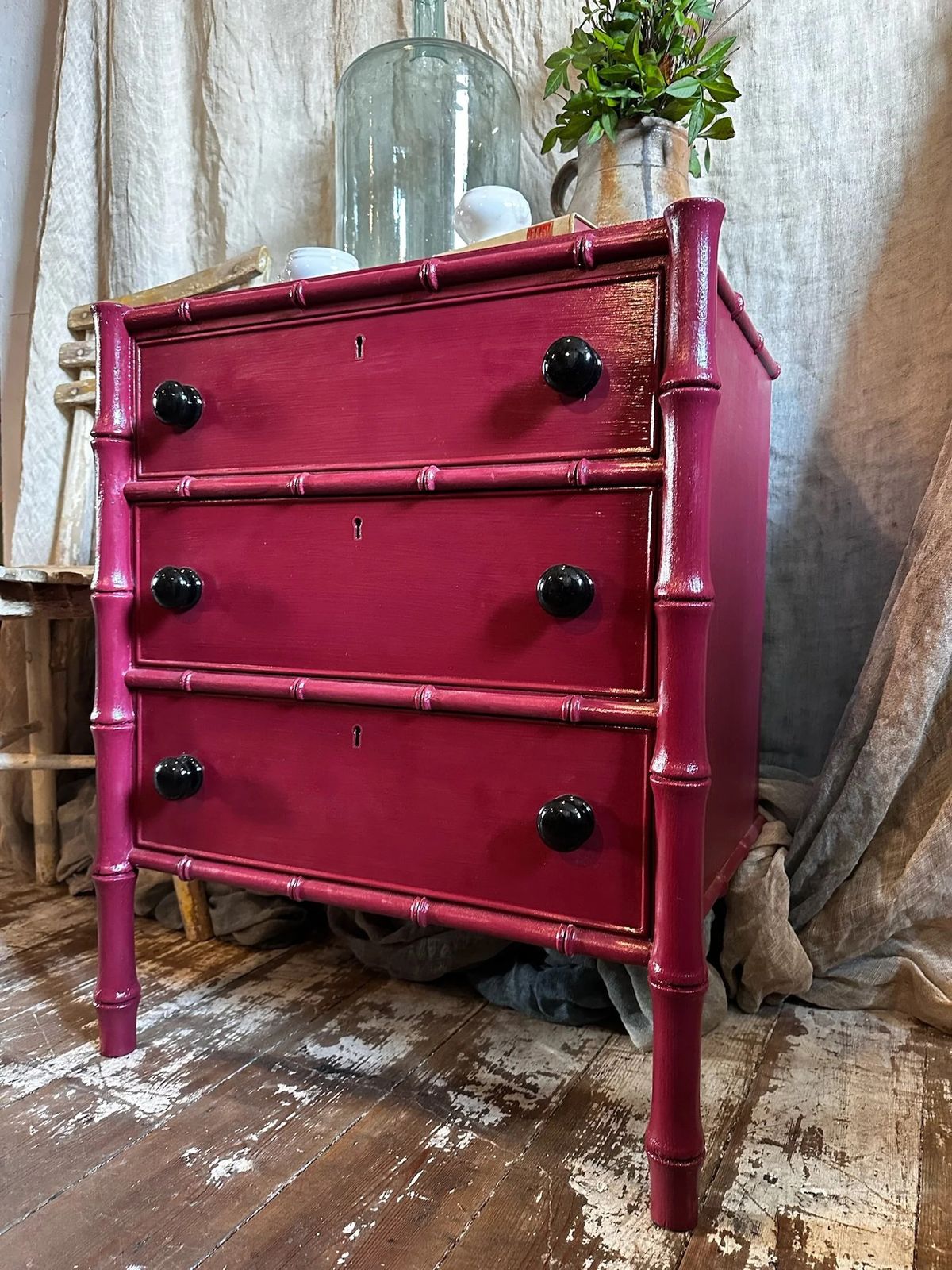 "Made By Muirshin" Faux Bamboo Small Chest Of Drawers photo 400.0