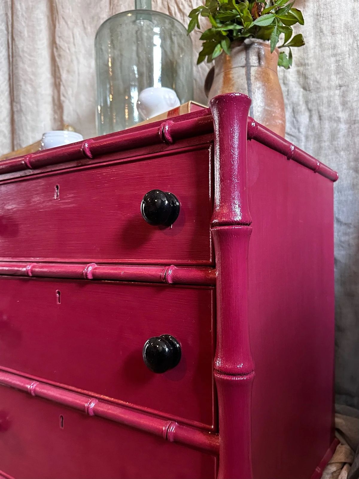 "Made By Muirshin" Faux Bamboo Small Chest Of Drawers photo vinterior