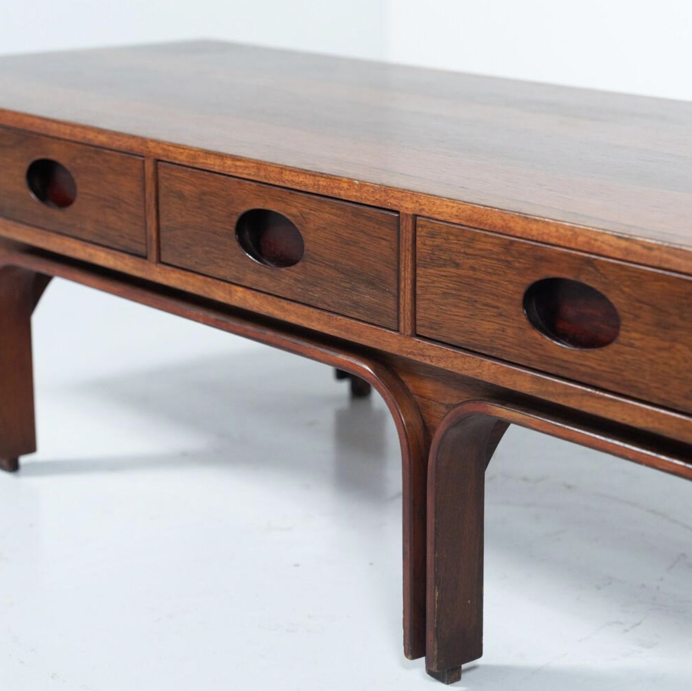 Mid Century Gianfranco Frattini, Wooden Coffee Table For Bernini, Italy, 1960s photo for sale
