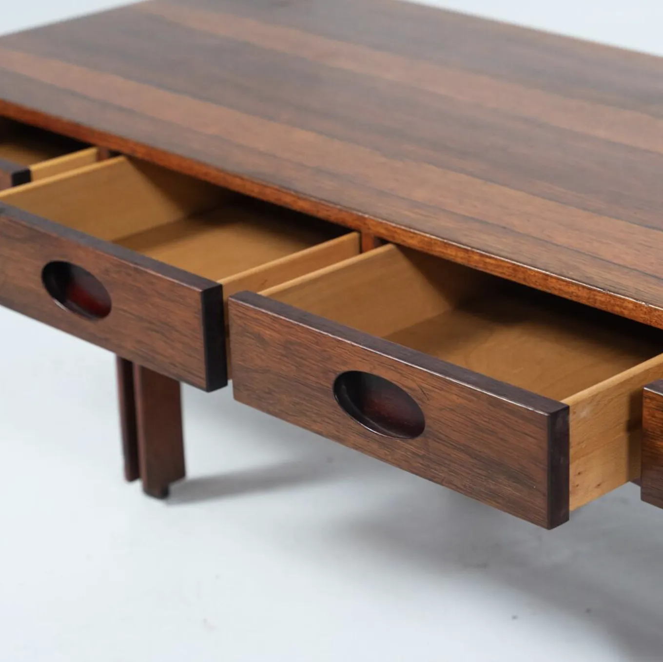 Mid Century Gianfranco Frattini, Wooden Coffee Table For Bernini, Italy, 1960s photo vinterior
