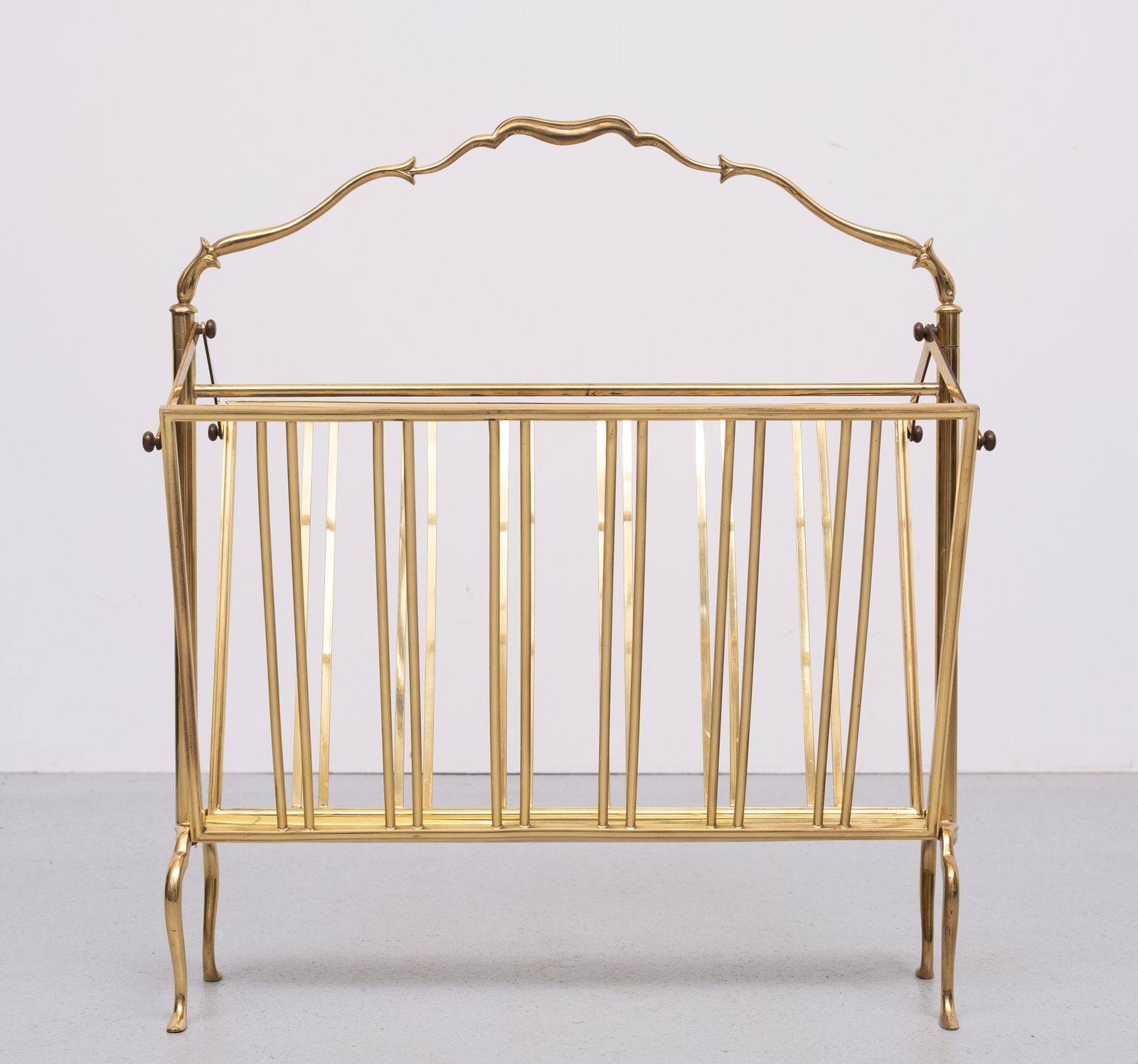 Home Decor Brass Magazine Holder Maison Baguès 1950s France photo