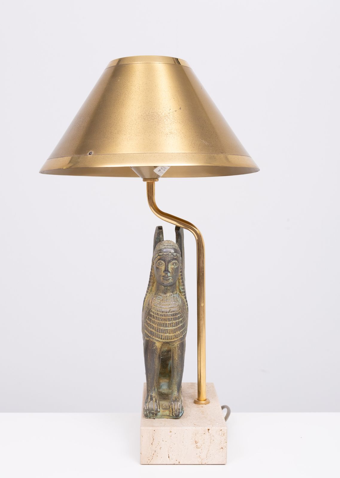 Maison Le Dauphin France, Exceptional Sphinx Table Lamp 1970s photo vinterior