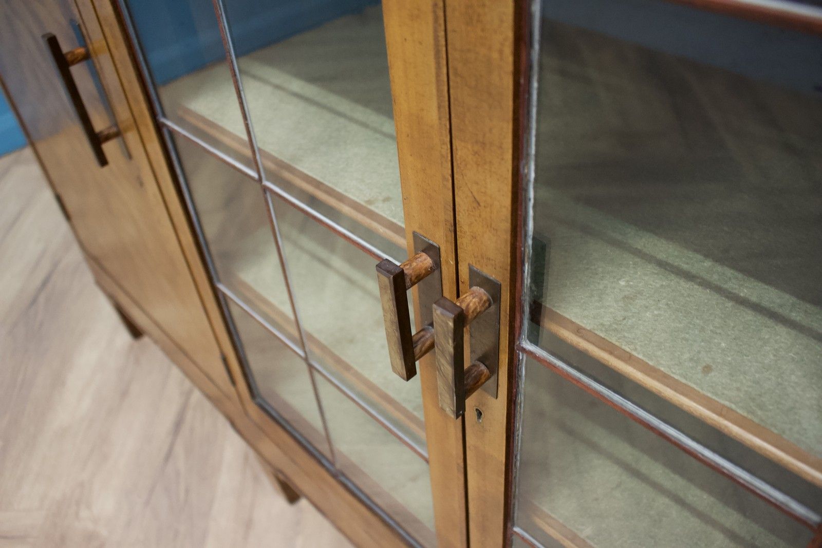 Vintage Art Deco Glazed Door Mahogany Sideboard, 1930s #1623 photo buy