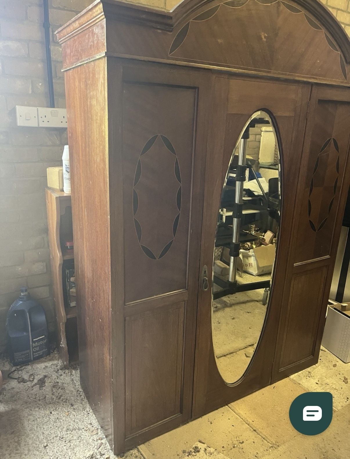 Edwardian Mahogany Inlaid Wardrobe photo for sale