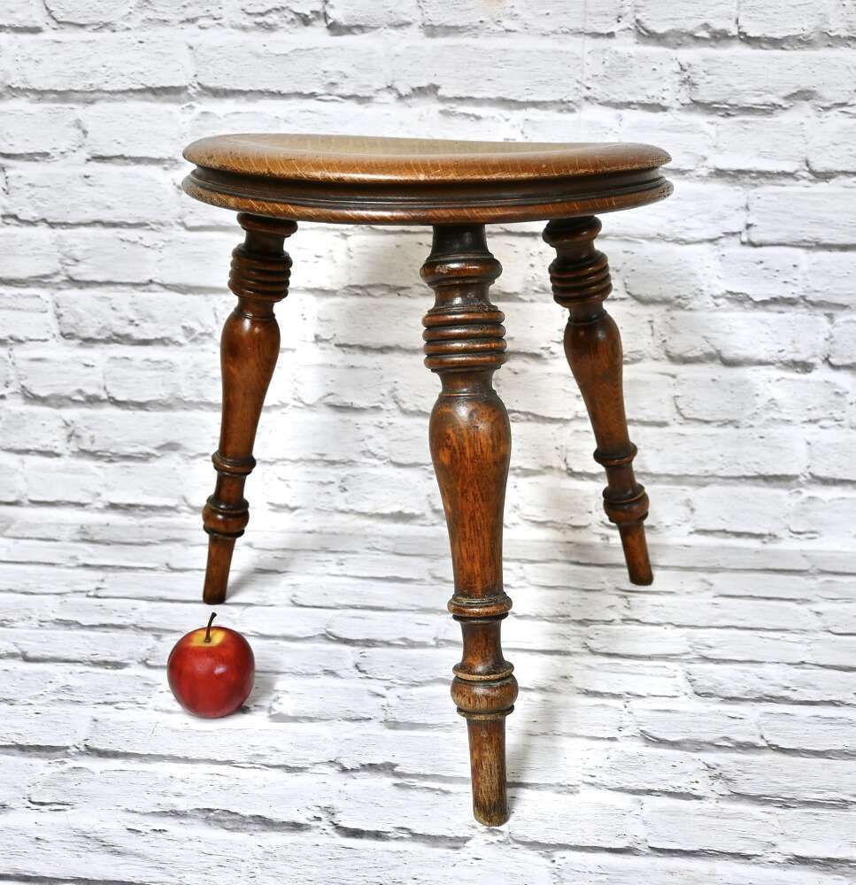Early 19th Century Welsh 3 Legged Oak Stool
