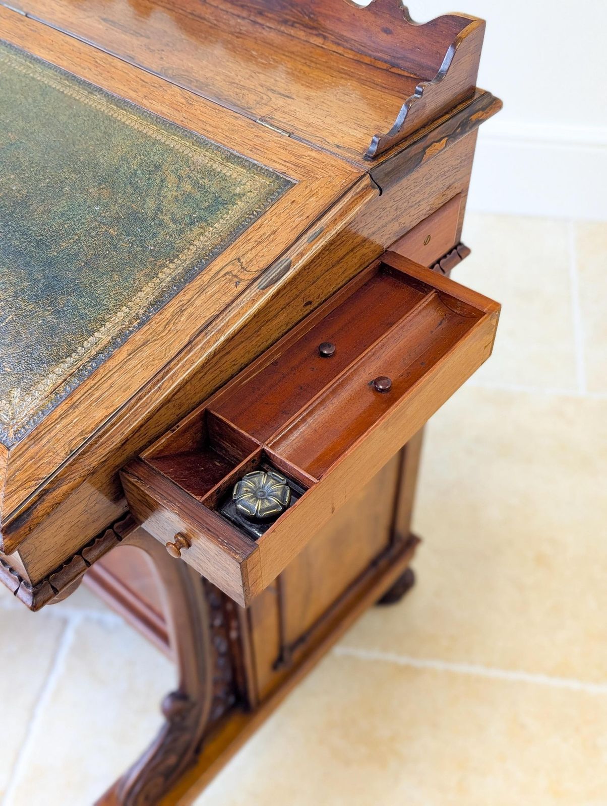 Antique William IV Rosewood Davenport Desk By W&C Wilkinson C.1835 photo vintage
