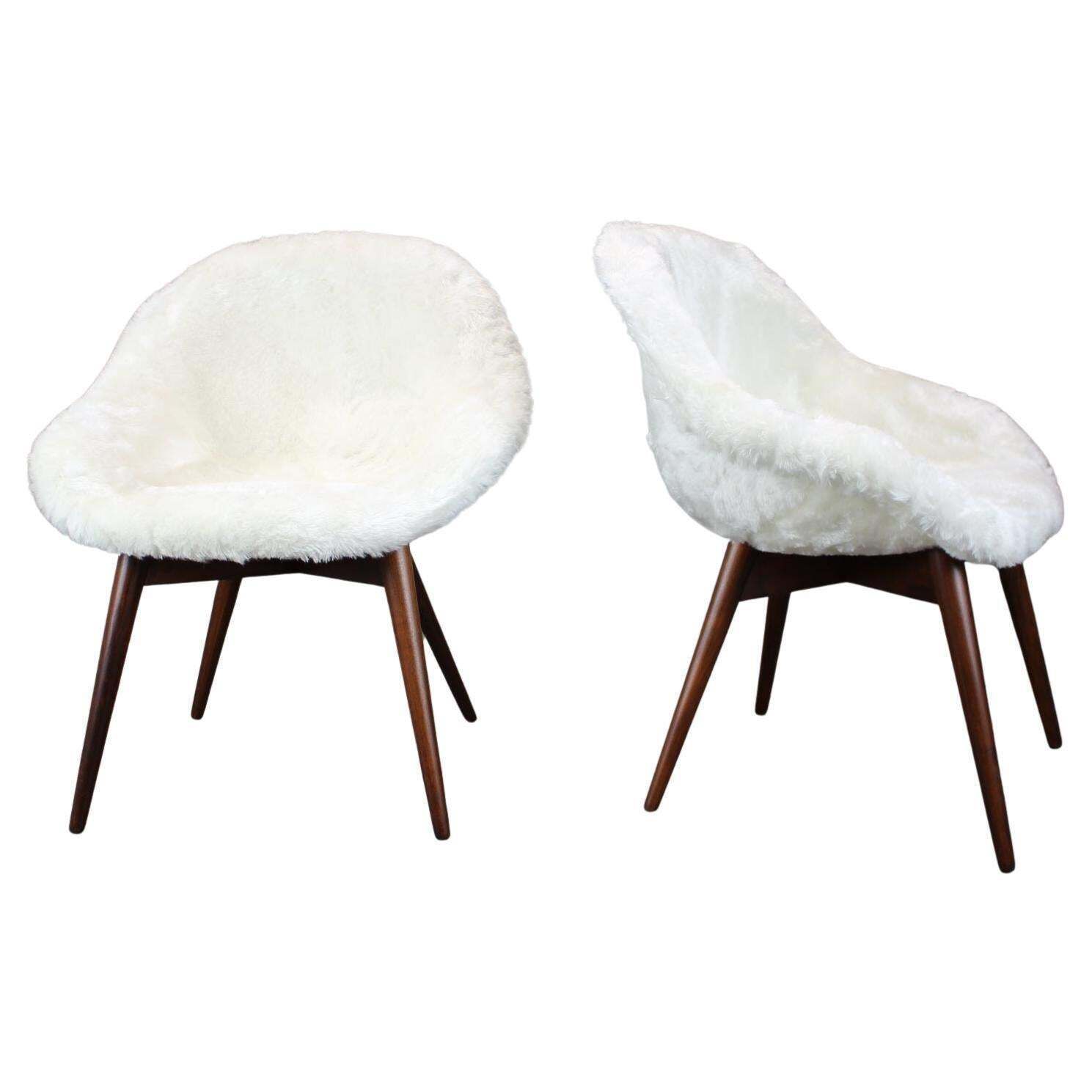 Pair Of Restored Lounge Chairs By Miroslav Navratil, 1960s