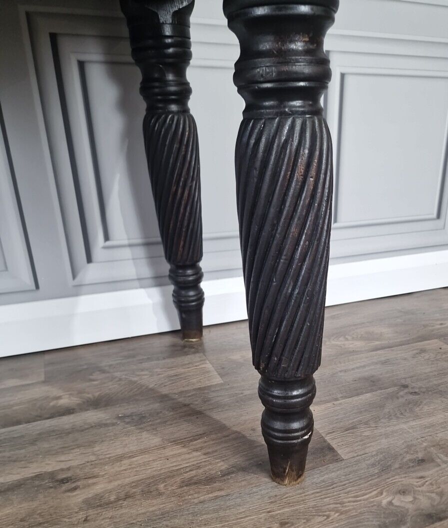 photo buy Antique Victorian Table Desk Hand Carved Hall Entry Console Writing Solid Wood