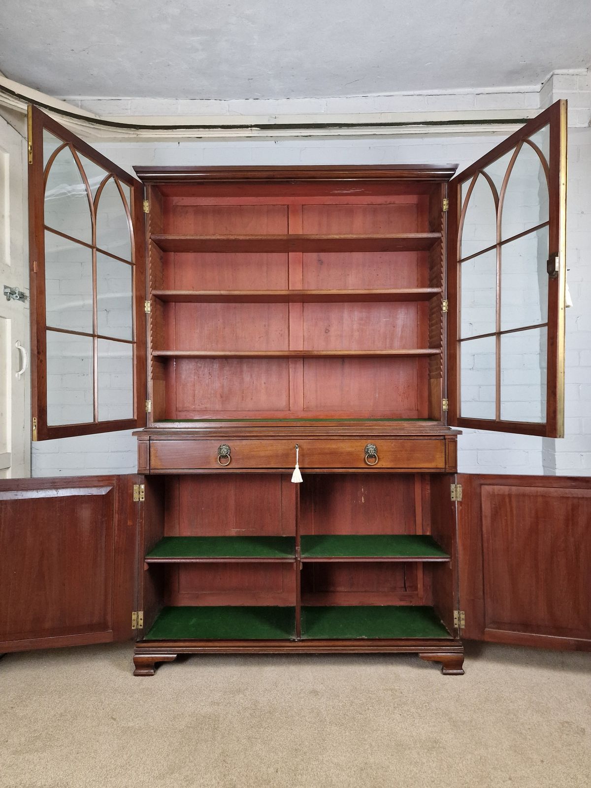 Antique Mahogany Bookcase Cupboard   George IV photo buy