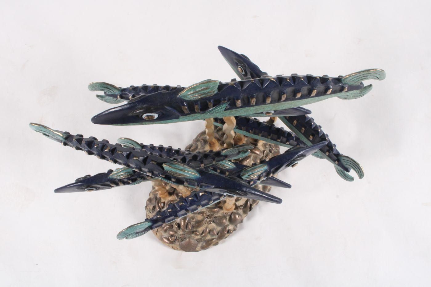 Limited Edition Bronze Sculpture ‘School Of Fish’ By Graham Knuttel photo buy