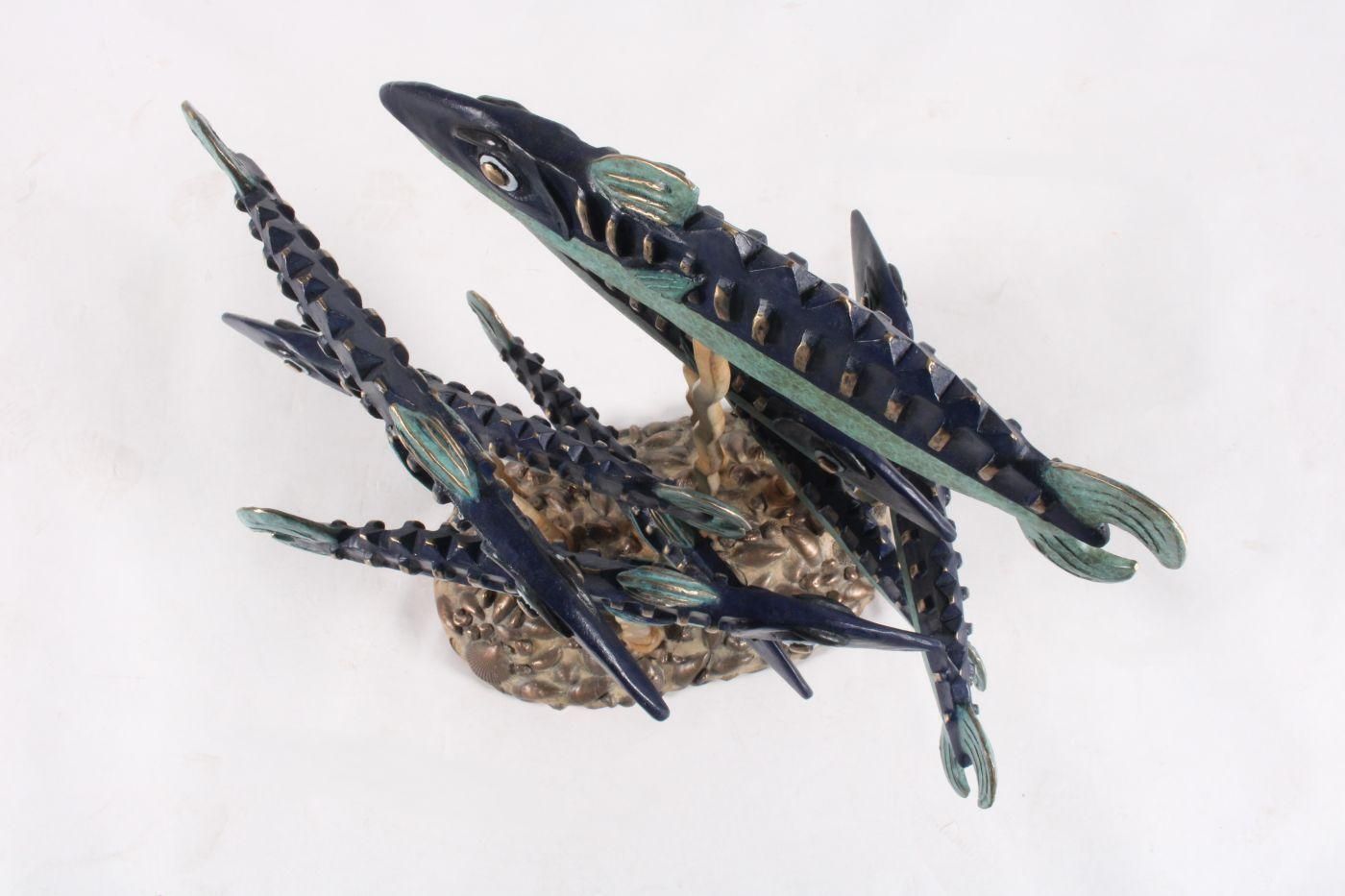 6950.0 Limited Edition Bronze Sculpture ‘School Of Fish’ By Graham Knuttel photo