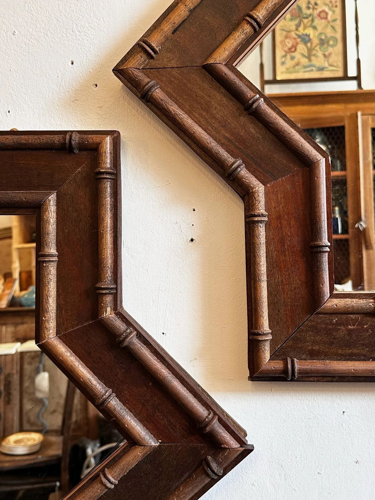 Reclame Mahogany And Faux Bamboo Star Mirrors. photo vinterior