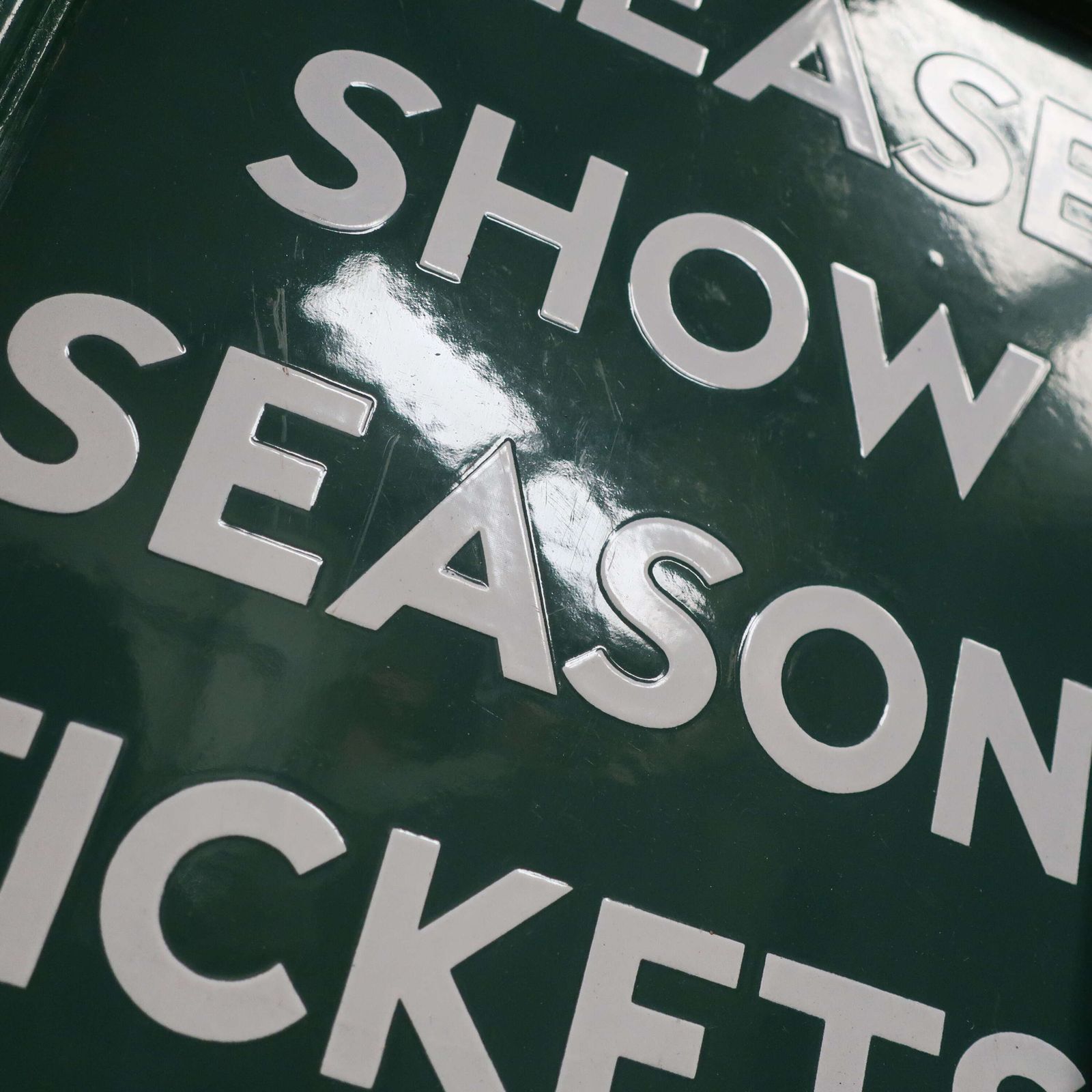 Season Tickets ~ Southern Railway Enamel Sign C1930 photo for sale
