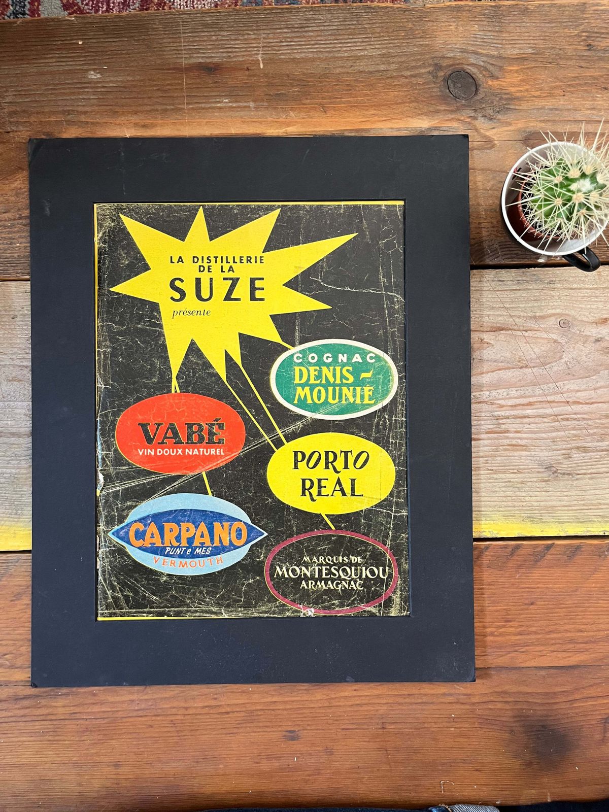 Vintage Original Advertising Print   Carpano, Suze, France, 1950's