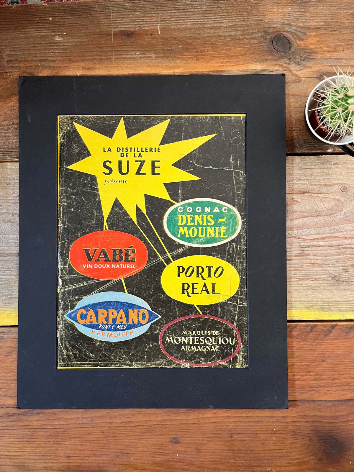 Vintage Original Advertising Print   Carpano, Suze, France, 1950's photo for sale