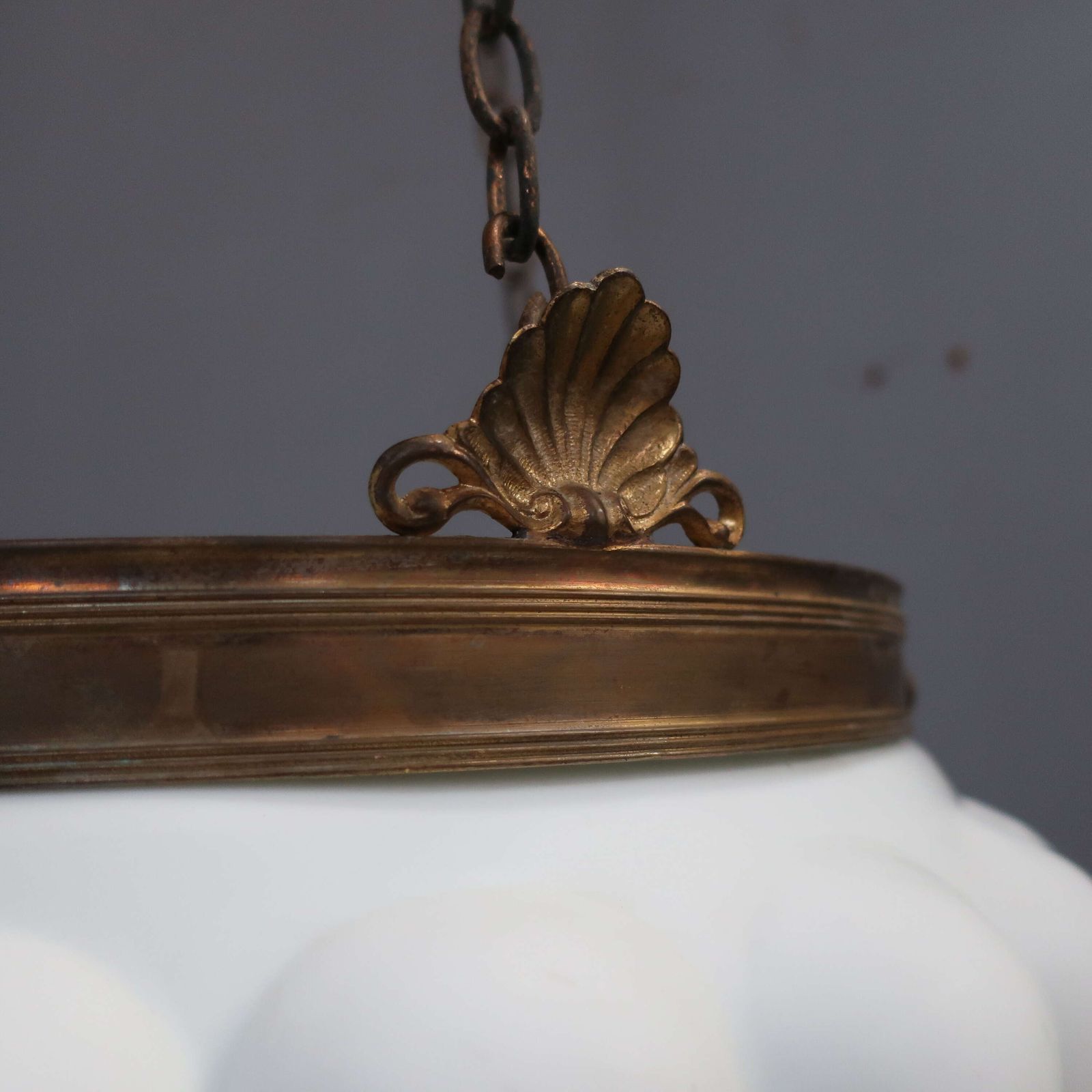 Opaline Plafonnier Ceiling Bowl Light C1890 photo for sale