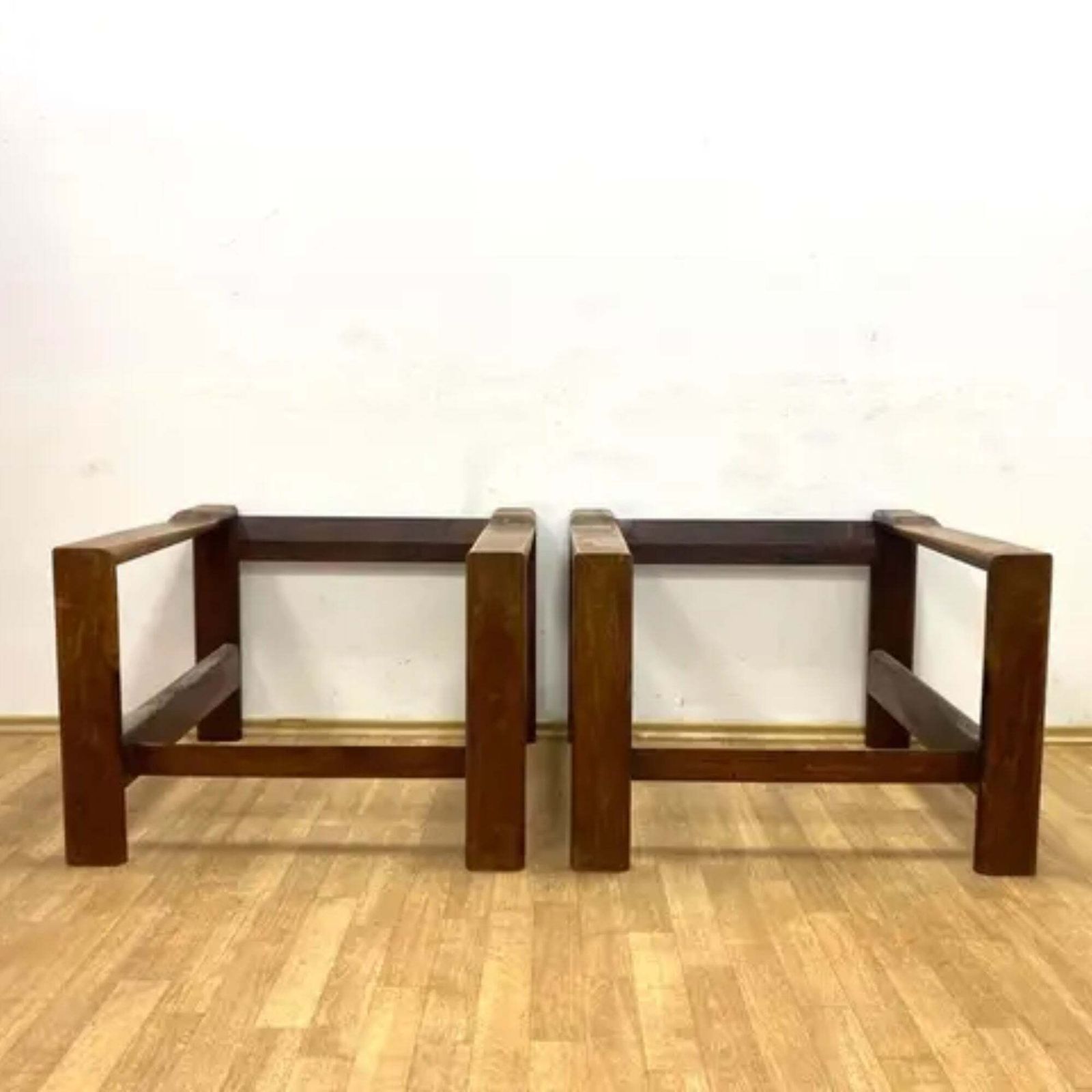 Retro Zitset, Massief Houten Frame, Jaren 1970 photo for sale