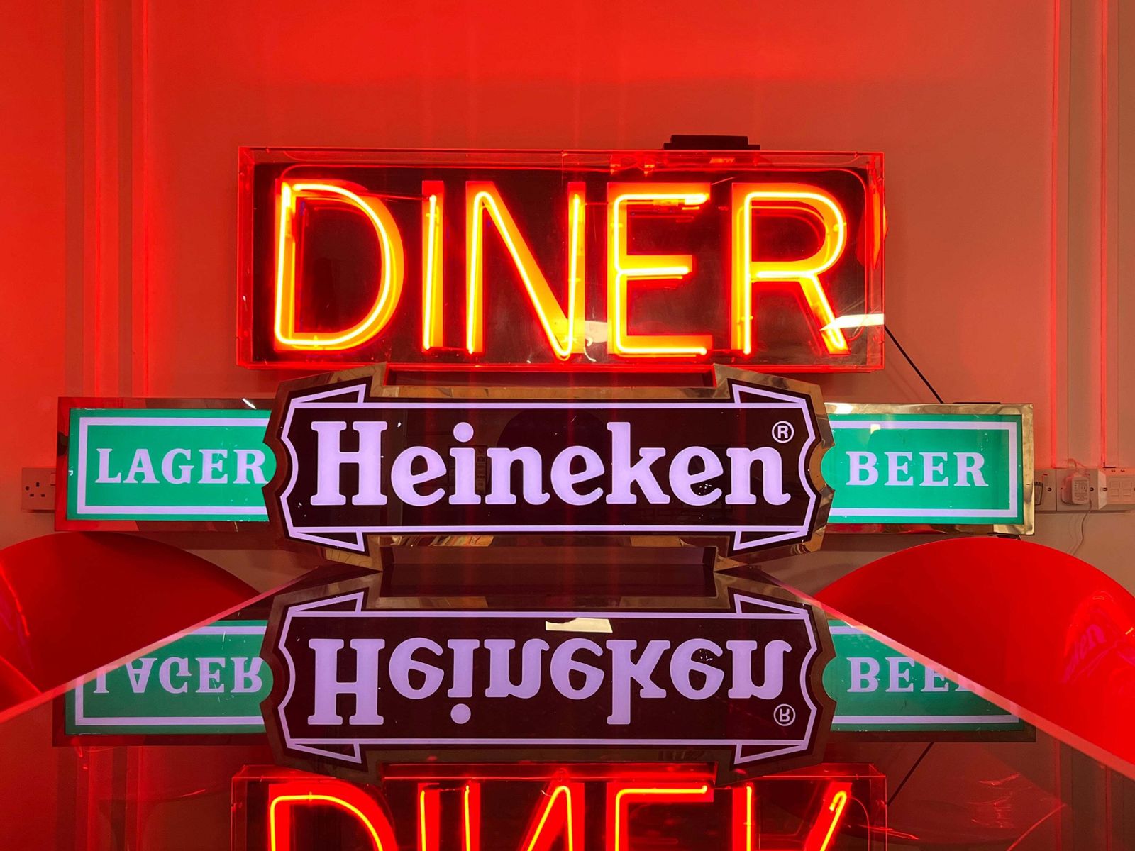Heineken, Illuminated Lager And Beer Sign photo furniture