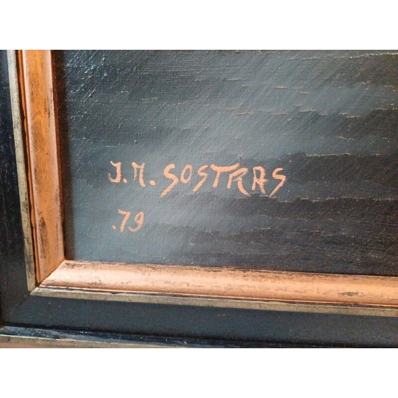 Oil On Canvas Jm Sostras 1979, 1970s photo 416.0