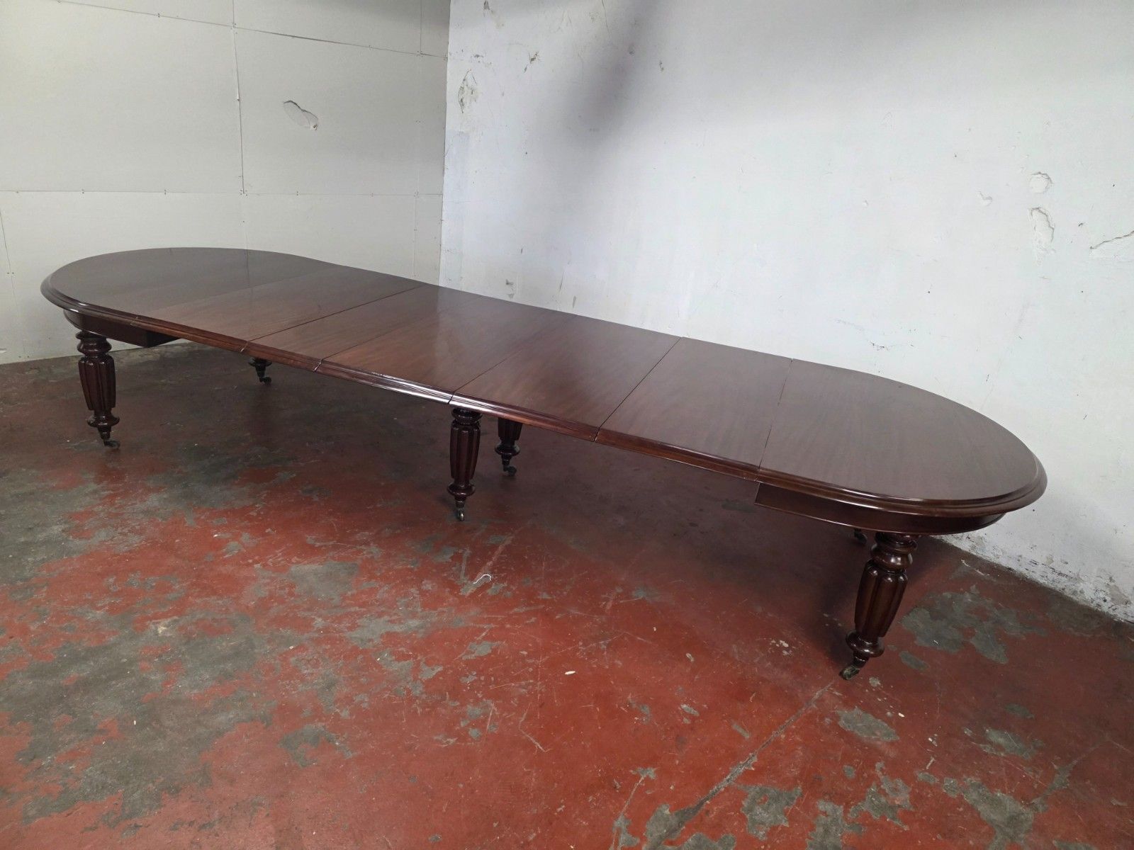 8950.0 Antique Large William IV Mahogany Banquet/Extending Dining Table 1840s. photo