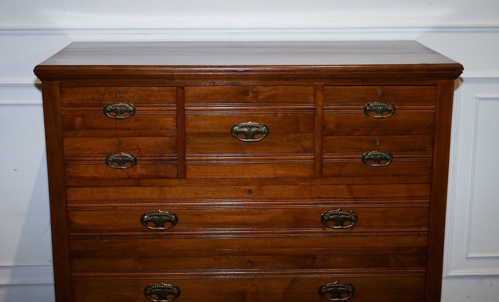 Antique 1904 Arts & Crafts Period Chest Of Drawers Made By Harris Lebus photo Furniture