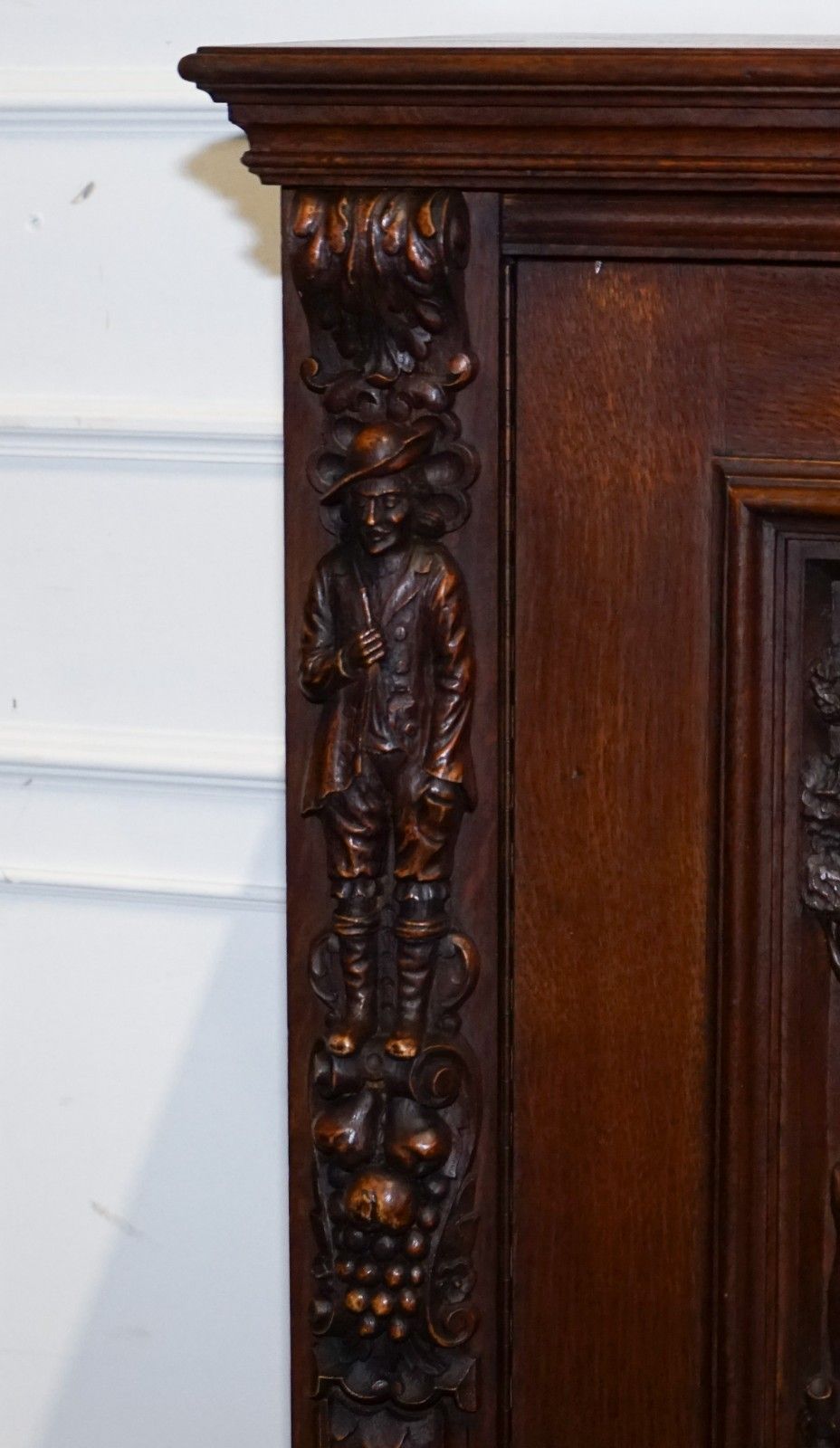 19th Century Renaissance Style French Carved Walnut Cabinet With Shelves photo Furniture