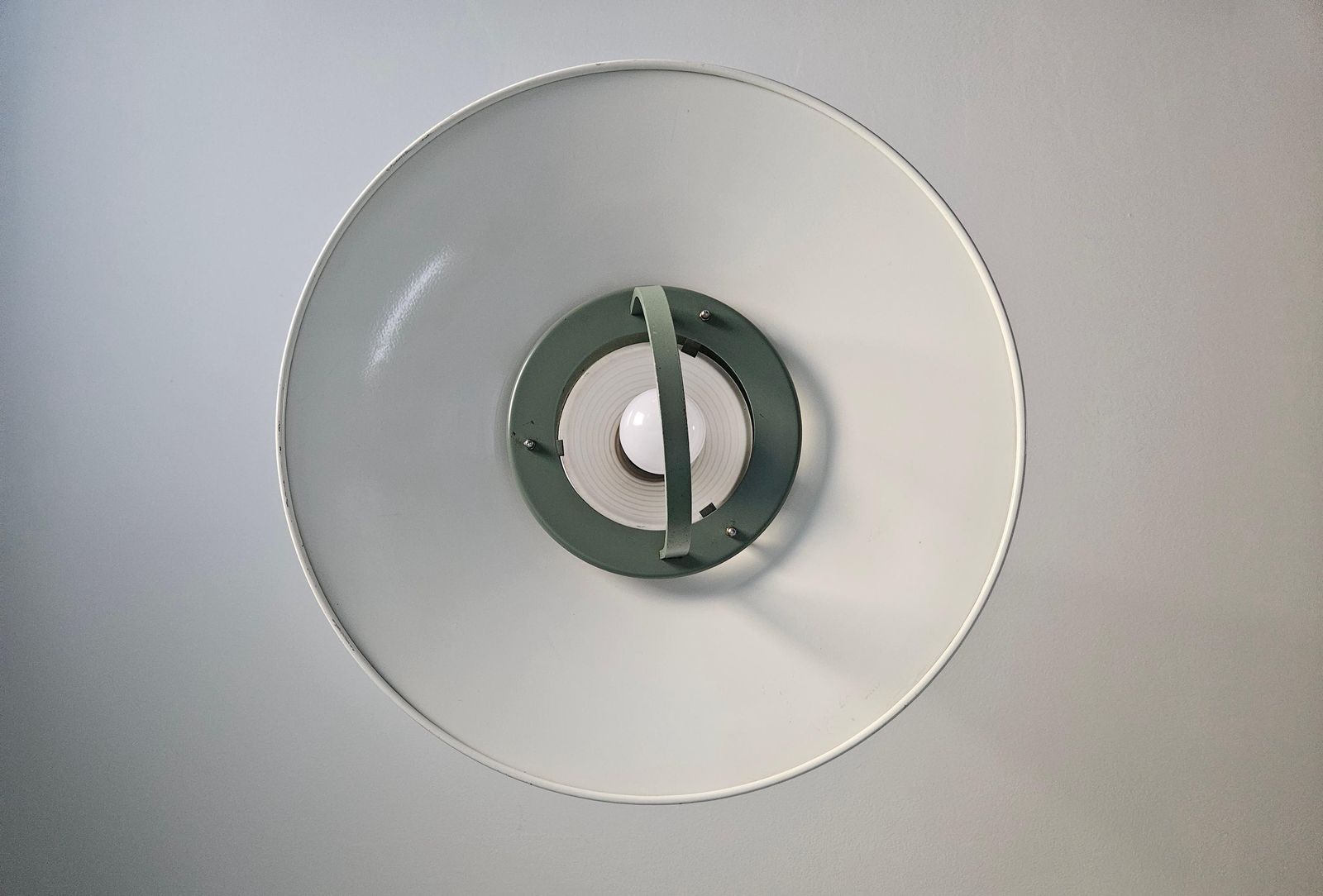 Vintage 80s Pendant Light: Scandinavian Metal Hanging Lamp photo buy
