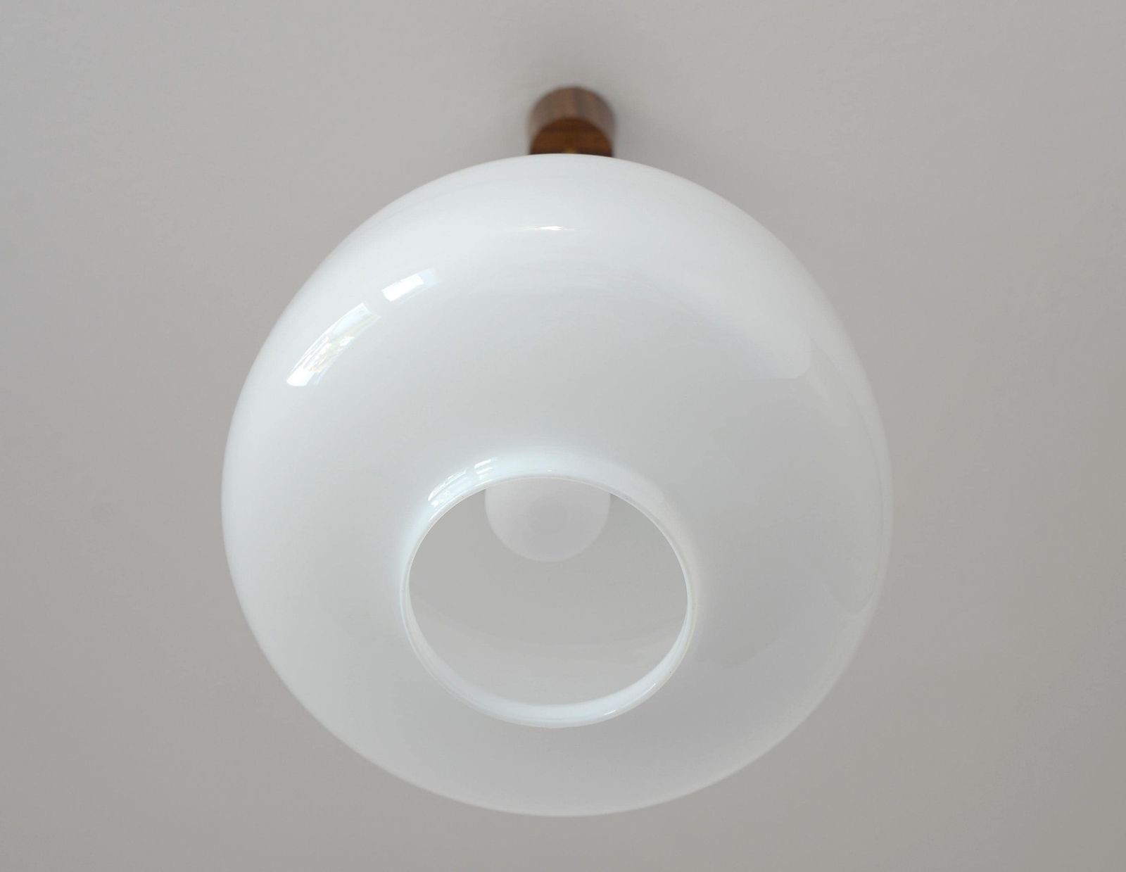 Vintage Scandinavian Pendant Light: White Glass Mid Century Modern Chandelier photo buy