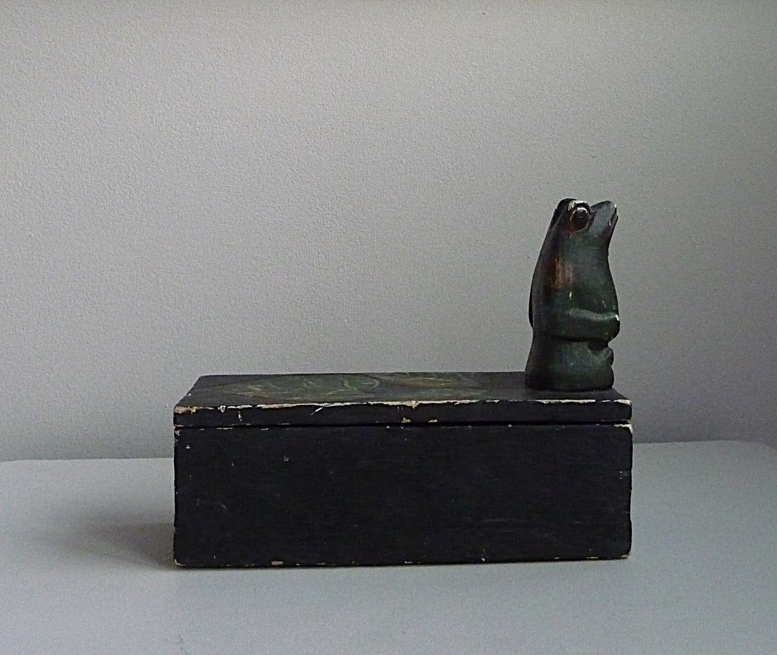 Antique Scandinavian Handmade Painted Wooden Box