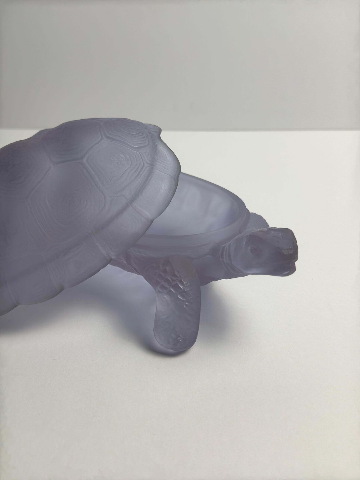 Lilac Neodymium Glass Turtle Trinket Box By Curt Schlevogt, Czechoslovakia 1960s photo furniture