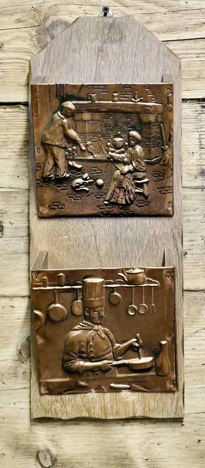 French Arts And Crafts, Copper Wall Hanging Letter Rack photo furniture