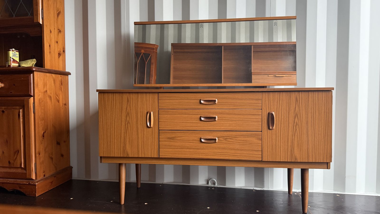 Mid Century Teak Dresser By Schreiber (Made In Great Britain C.1960s 70s) photo for sale