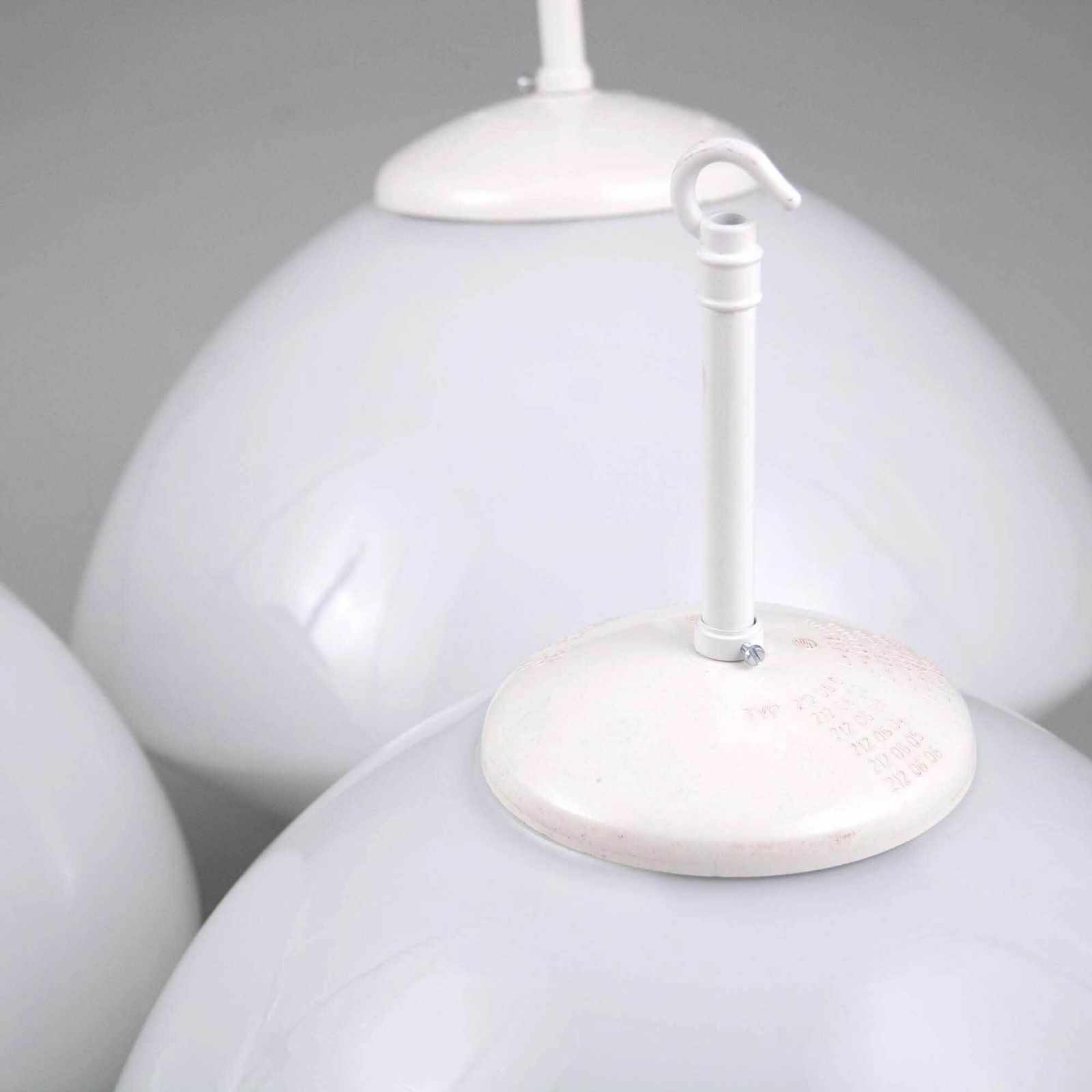 1950s Czech White Opaline Pendant Lights photo furniture