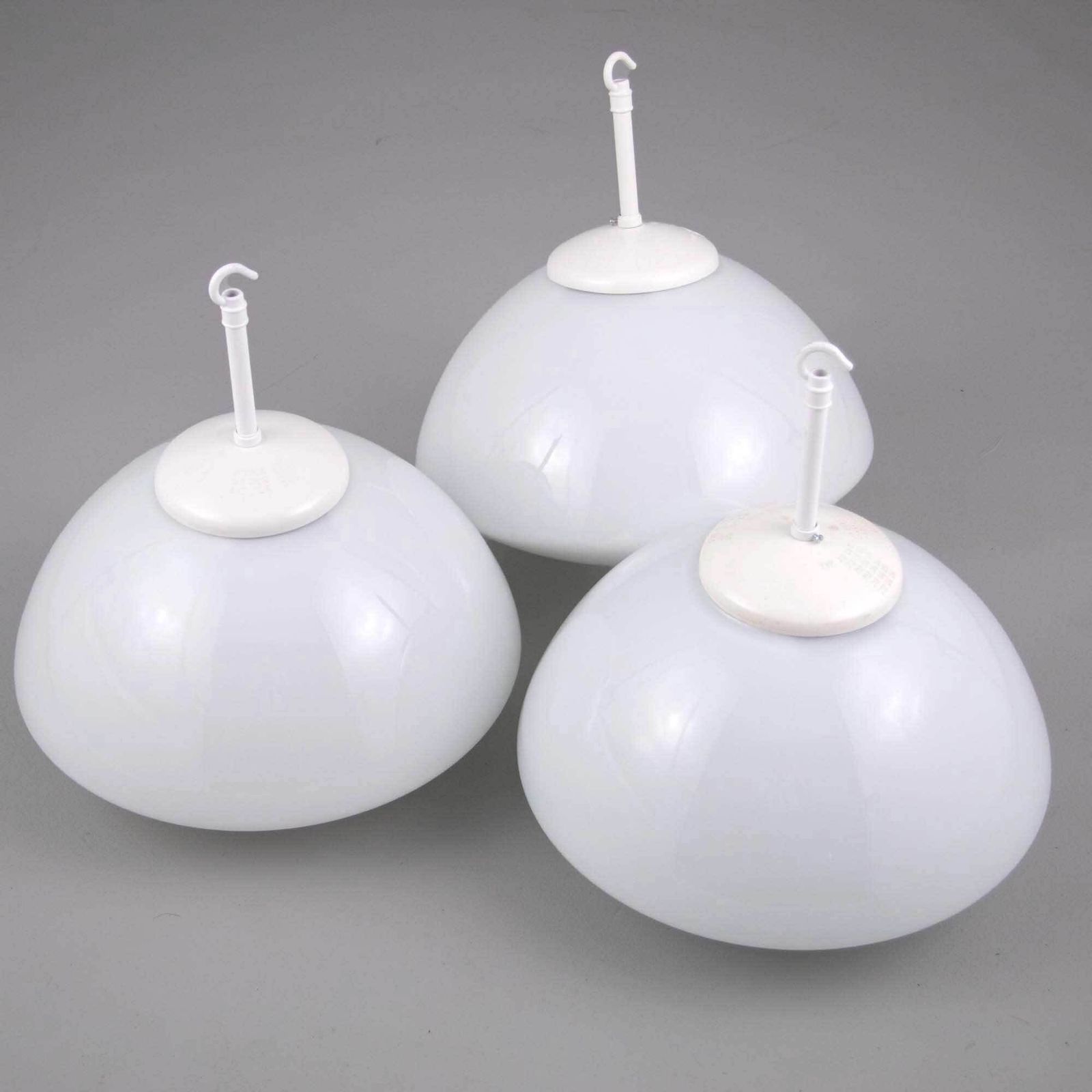 1950s Czech White Opaline Pendant Lights photo vinterior