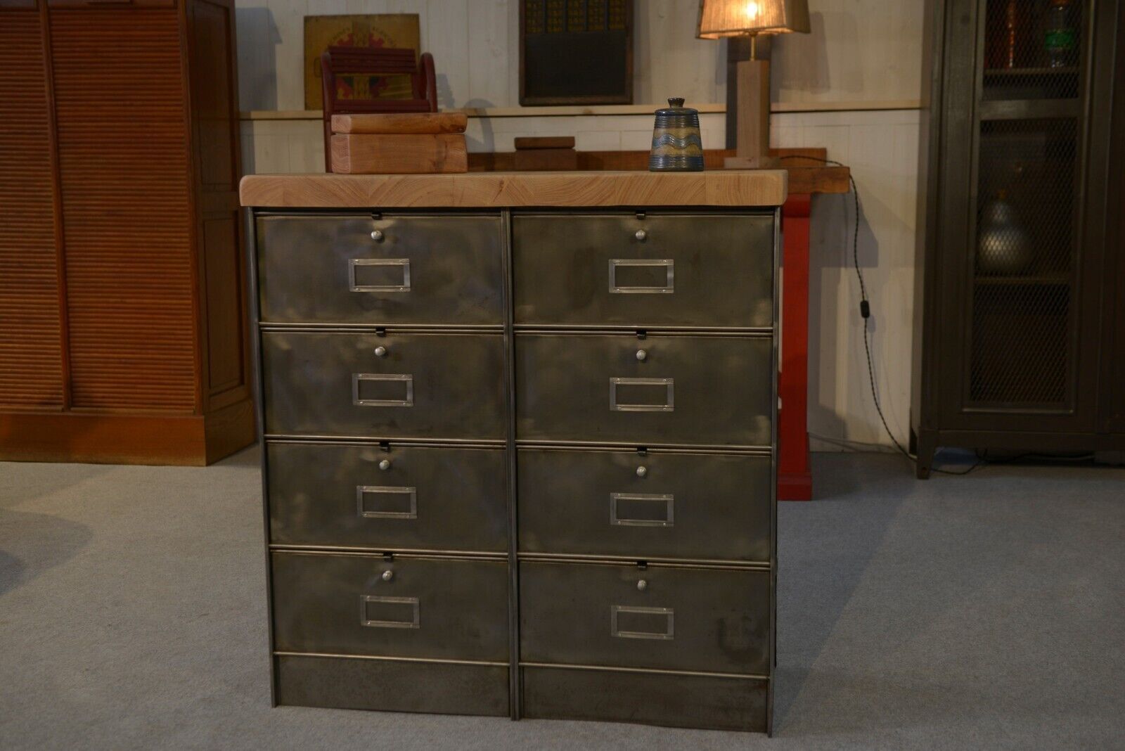 Ronéo 2 Column 8 Valve Valve French Work Around 1950 photo furniture