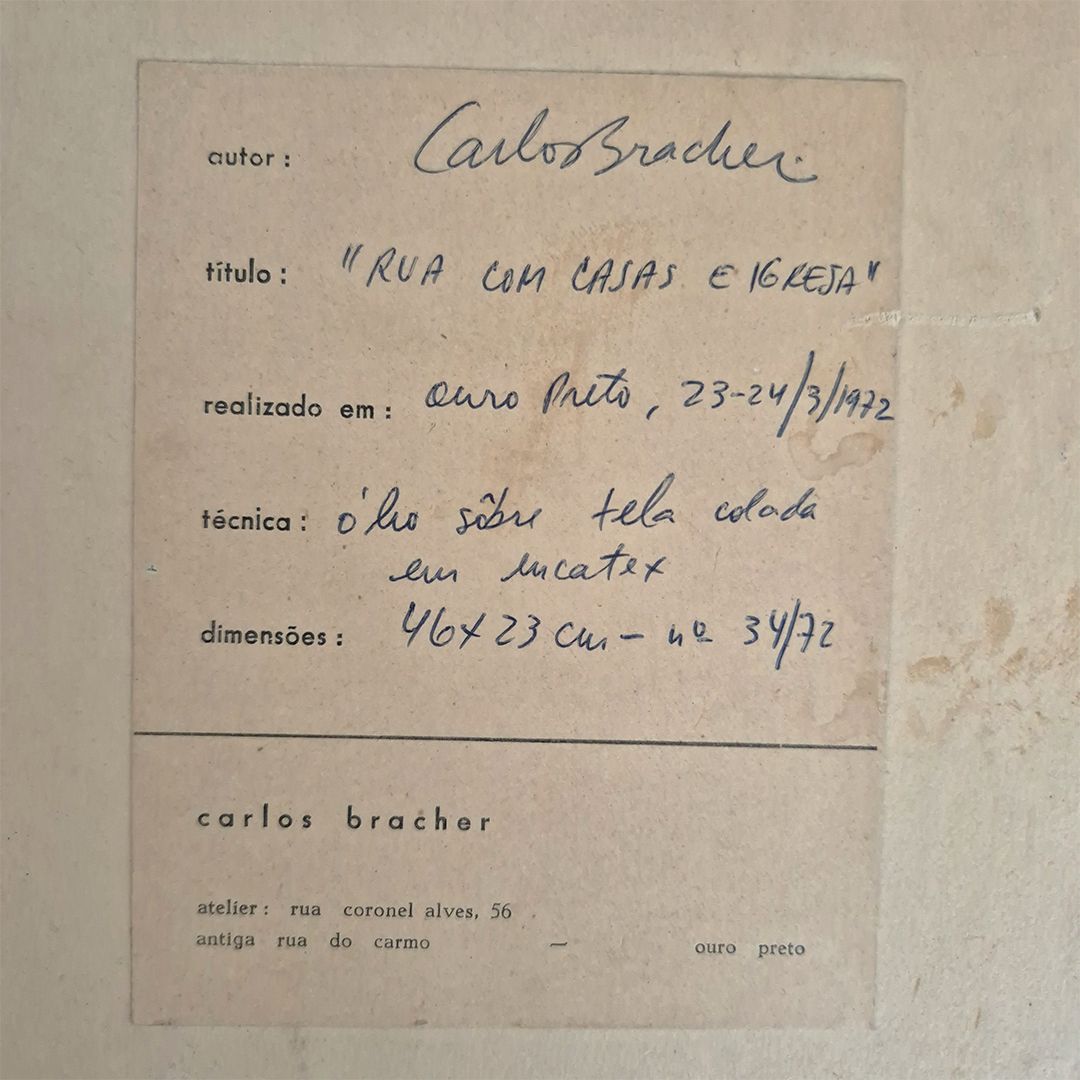 1972 Mid Century Abstract Painting By Carlos Bracher: Brazilian Brutalist Style photo furniture