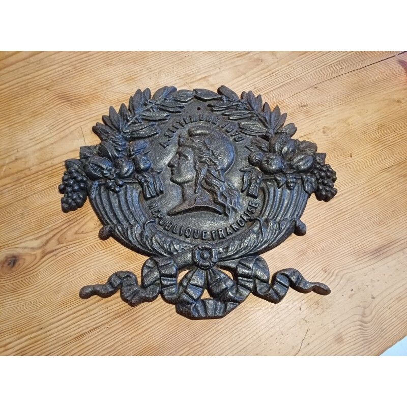Cast Iron Plaque, September 4, 1870, French Republic