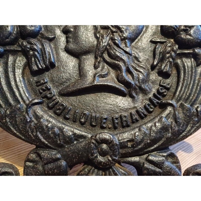 Cast Iron Plaque, September 4, 1870, French Republic photo Home Decor