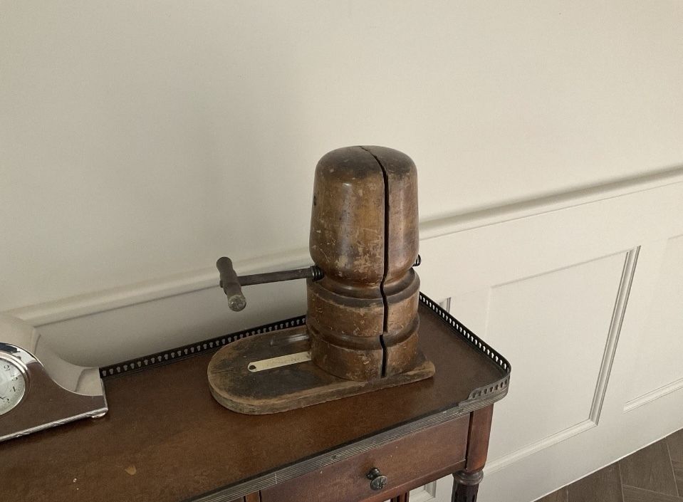 Adjustable Hat Stretcher Millinery Shop Display Block Rest England 1900s photo furniture