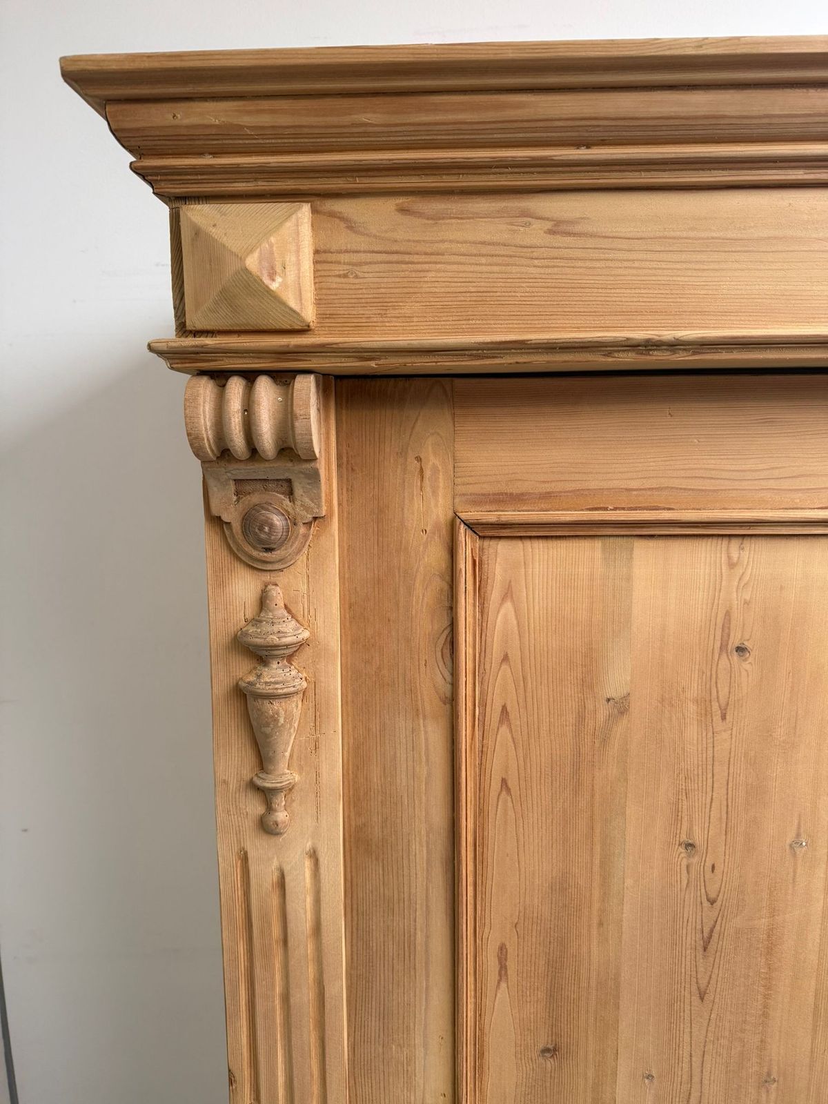 A Fabulous Victorian Pine Combination Knockdown Wardrobe To Wax/Paint photo Furniture