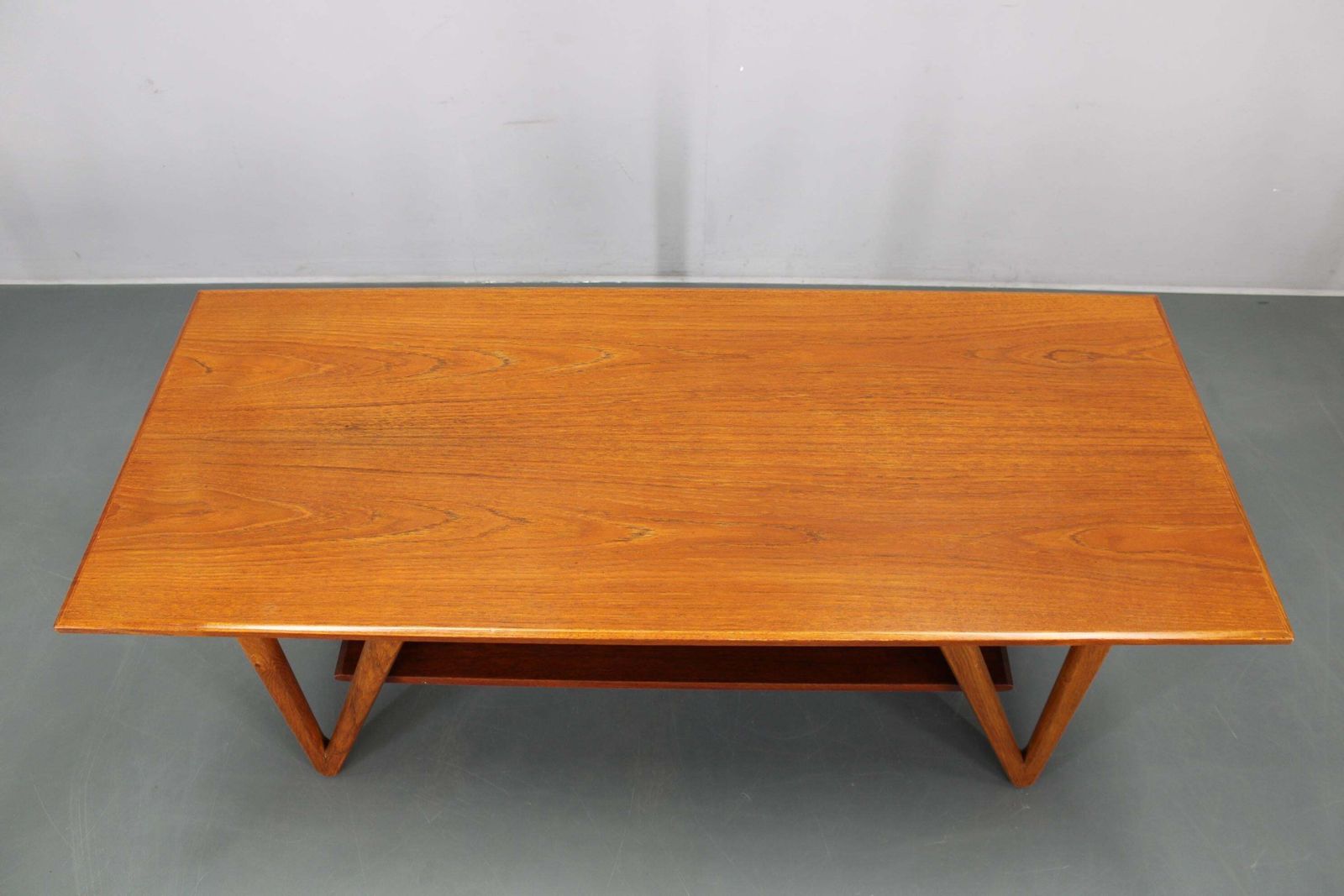 1960s Danish Coffee Table In Teak And Oak, Restored Scandinavian Modern Design photo Furniture