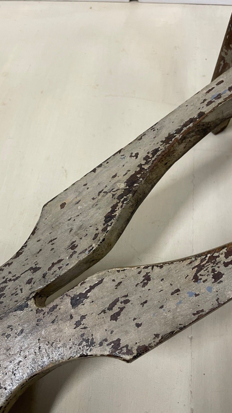 Antique Victorian Country House Boot Jack Puller  Painted Patina Welly Folk Art photo vinterior