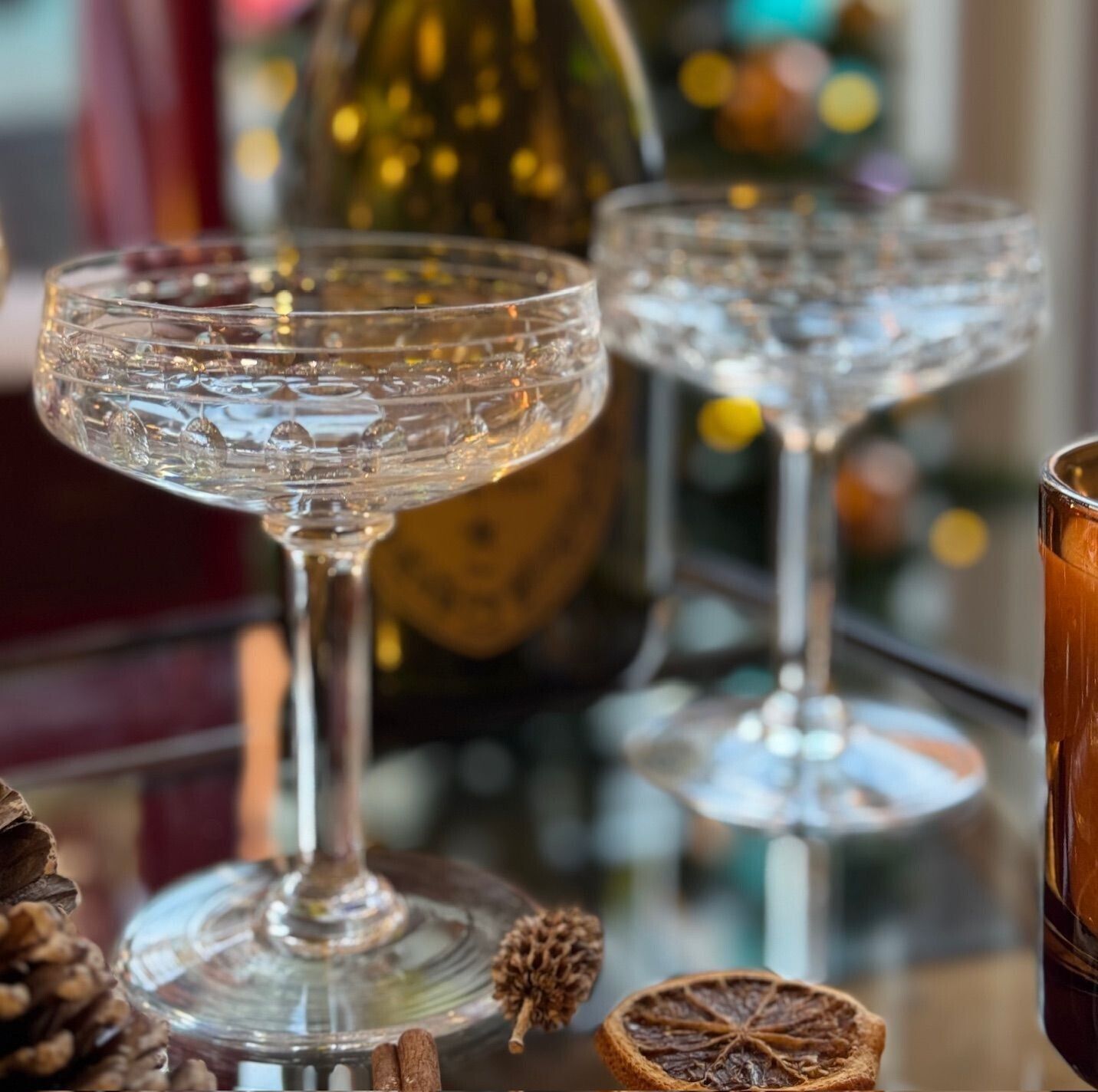 A Set Of Six 1940s Val Saint Lambert "Cordoba" Crystal Cocktail / Champagne Coupes photo buy