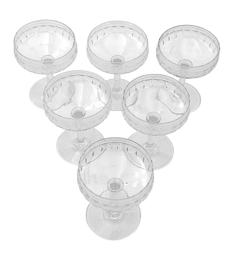 photo furniture A Set Of Six 1940s Val Saint Lambert "Cordoba" Crystal Cocktail / Champagne Coupes