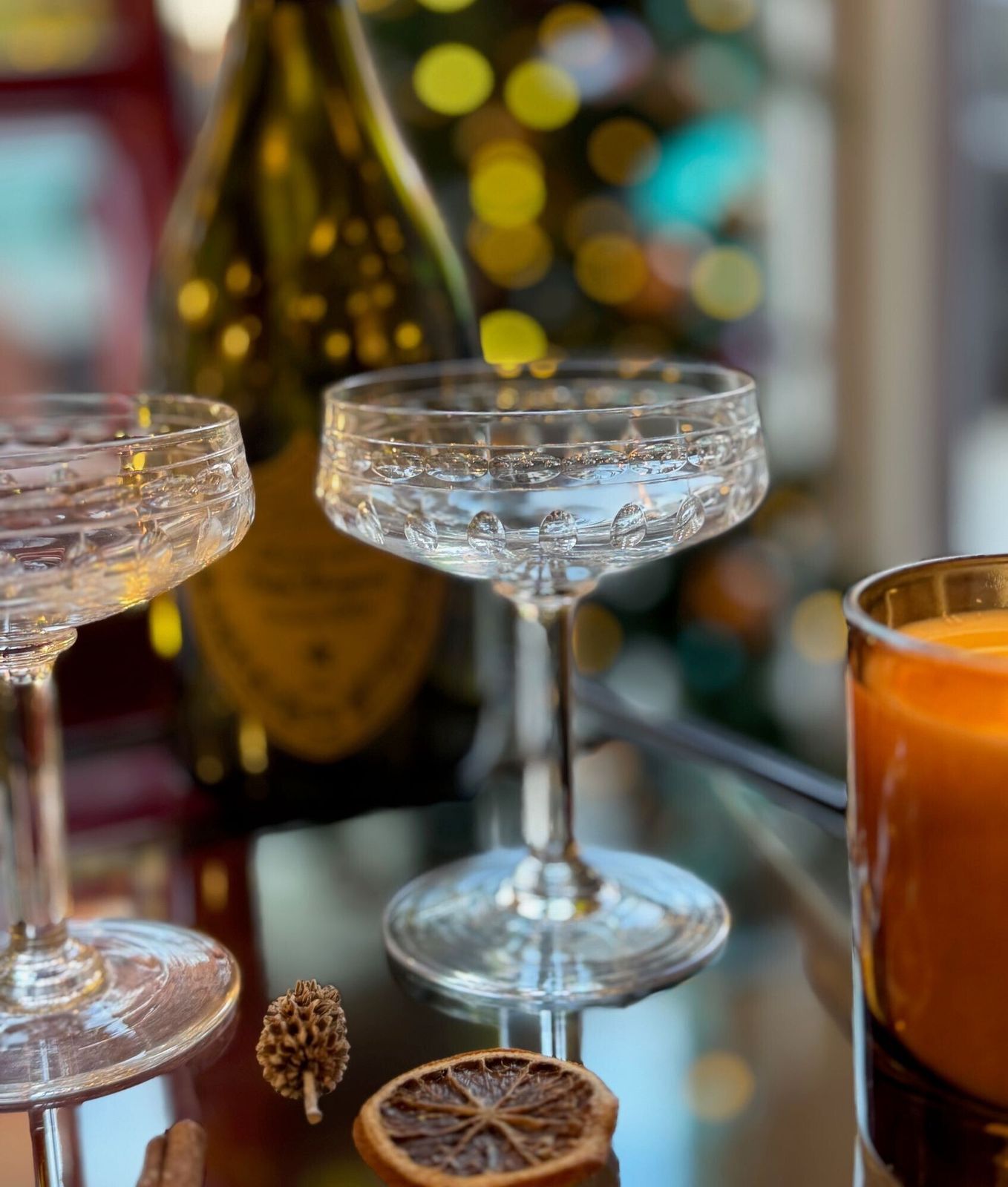 photo buy A Set Of Six 1940s Val Saint Lambert "Cordoba" Crystal Cocktail / Champagne Coupes