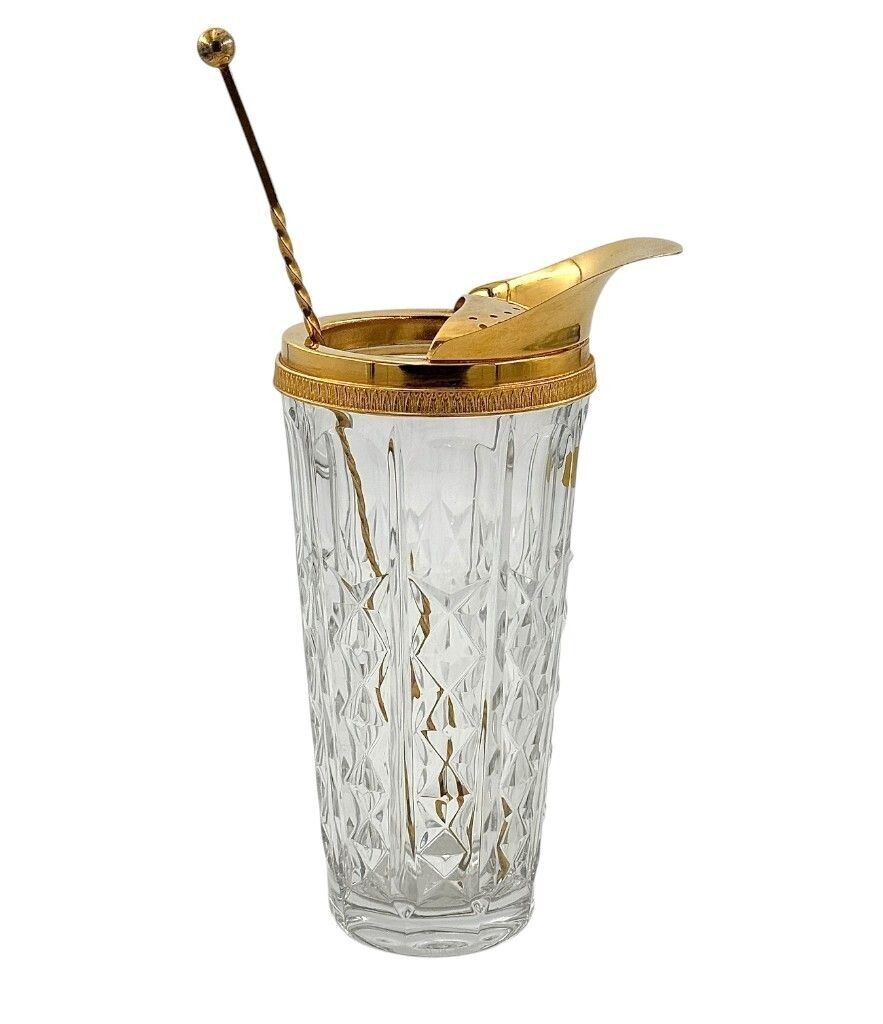 photo furniture A 1950s Val Saint Lambert Crystal And Gold Plated Cocktail Jug
