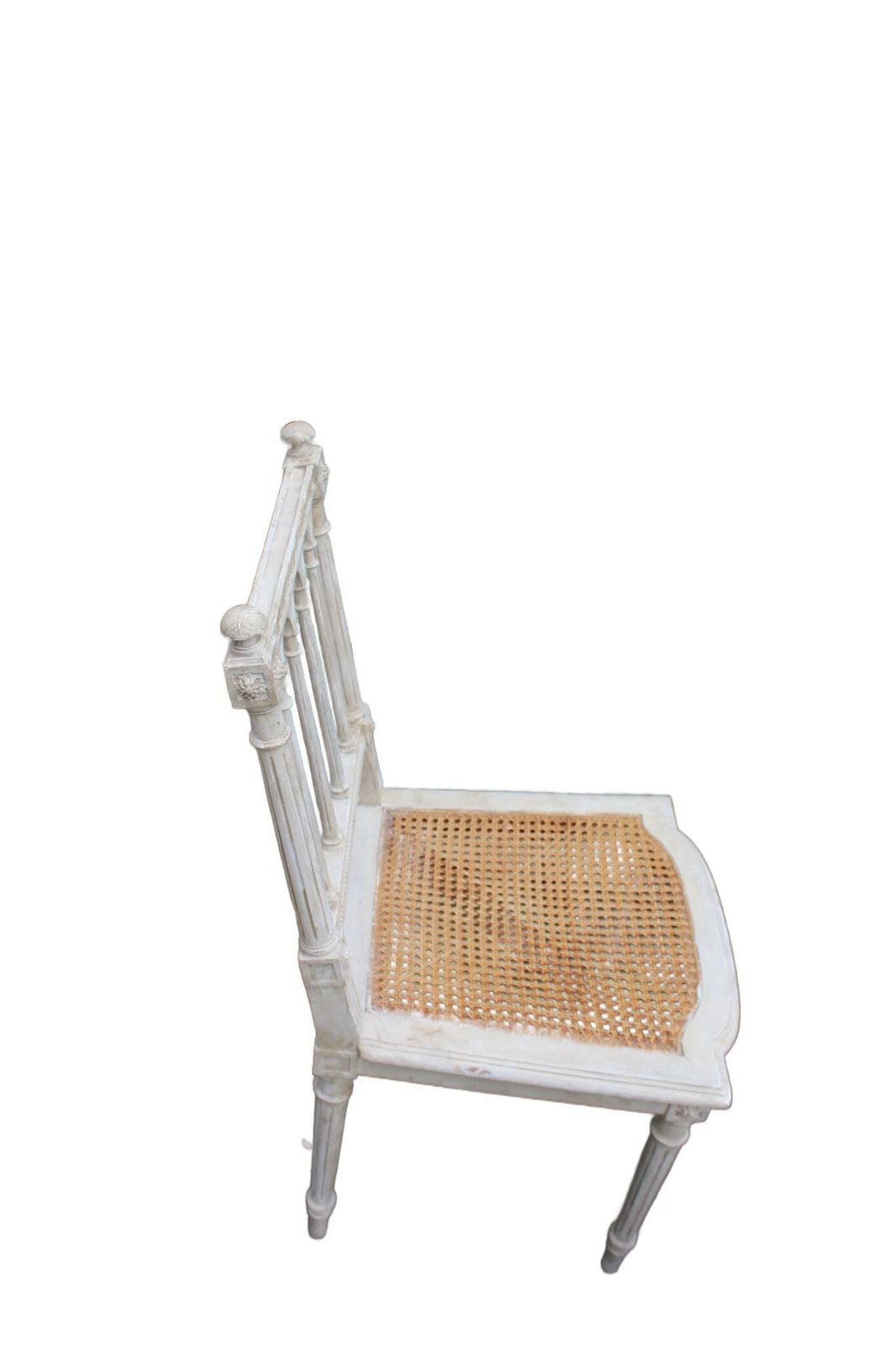 Pair Of Vintage French Painted Chairs – Carved Wooden Bedroom Chairs photo 265.0